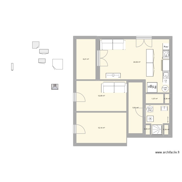 leognan 2. Plan de 10 pièces et 68 m2