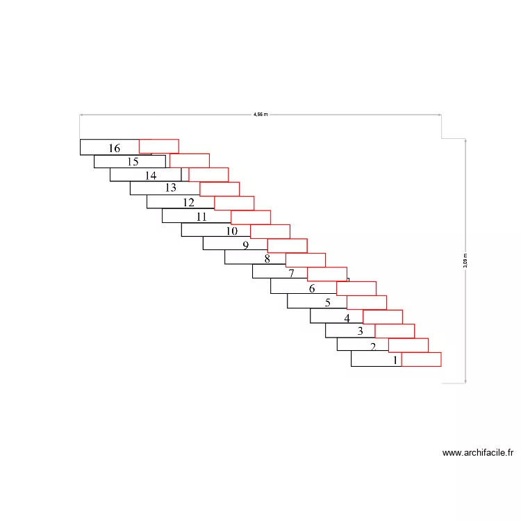 Escalier Caillet. Plan de Escalier Caillet. Plan de