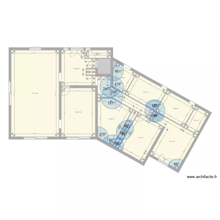 Montferrier. Plan de 17 Pièces et 144 m² Montferrier. Plan de 17 Pièces et 144 m²