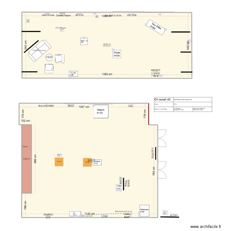 Torcy. Plan de 0 pièce et 0 m2