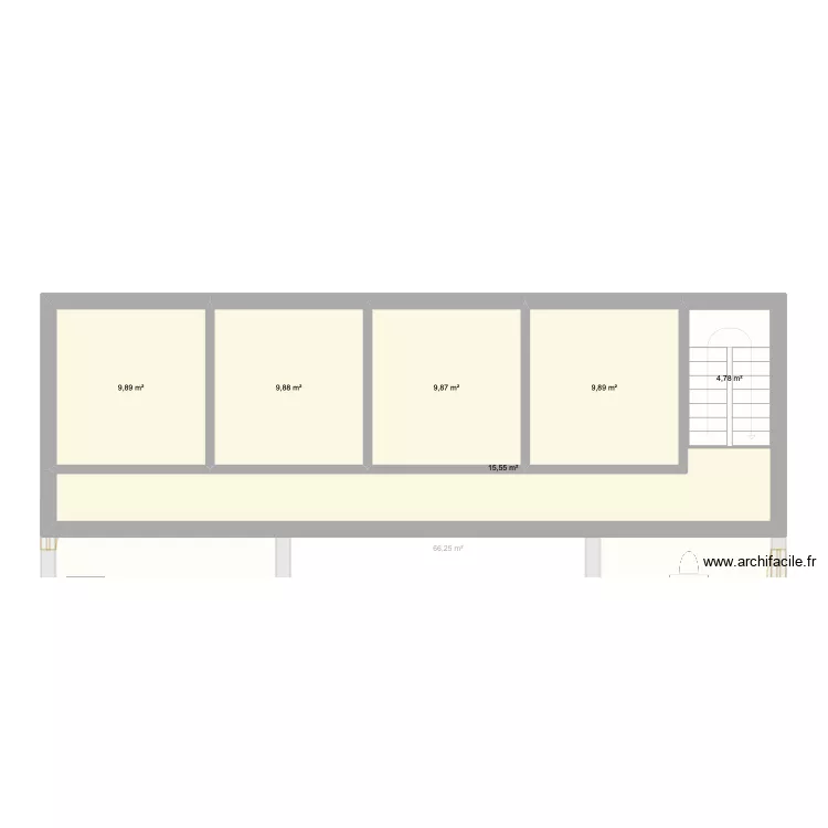 cf2. Plan de 11 pièces et 160 m²
