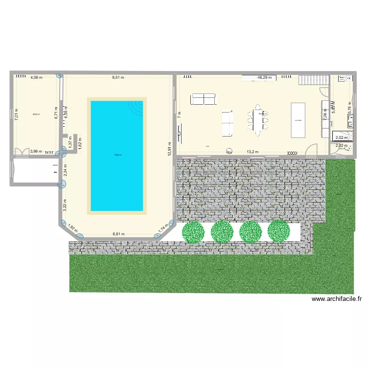 RDC V2 MARCQ FLORIAN. Plan de 4  et 267 m²