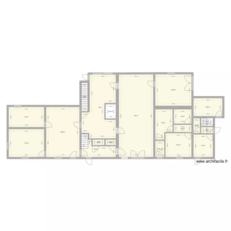 rdc gite groupe. Plan de 