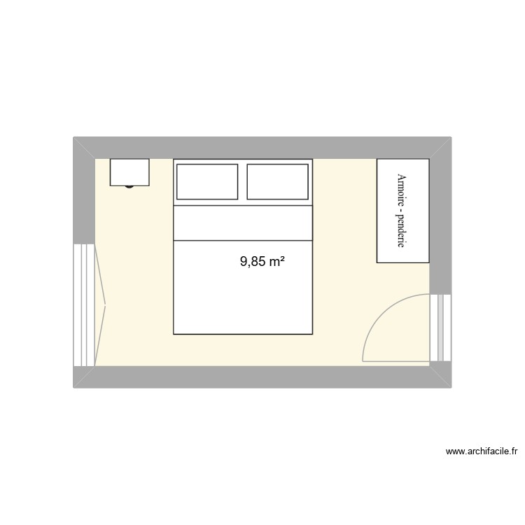 Chambre actuelle. Plan de 0 pièce et 0 m2