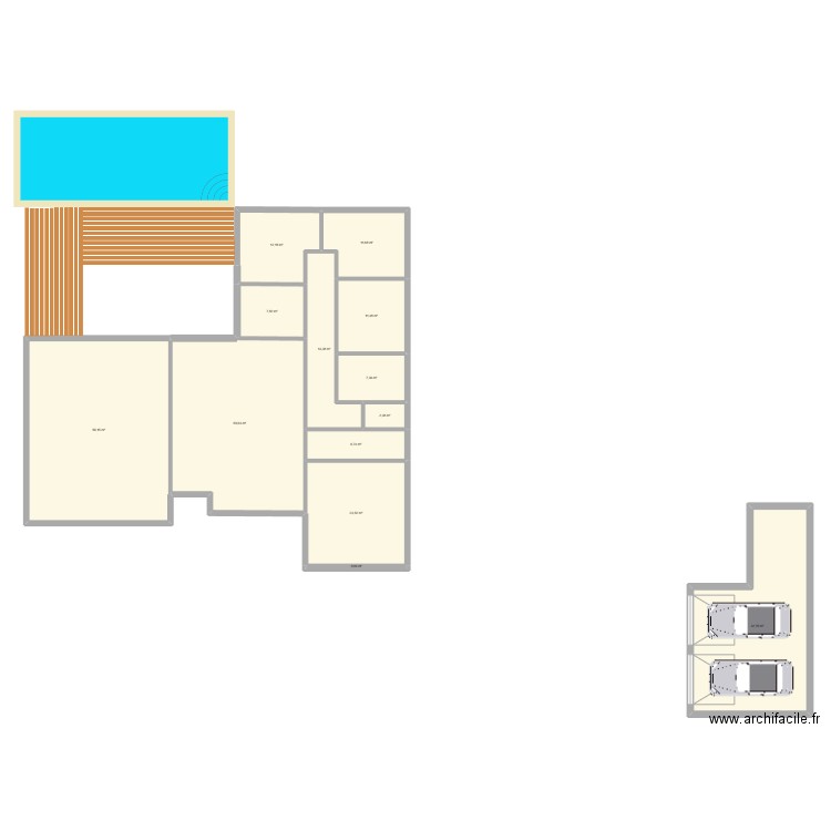 maisonv2. Plan de 13 pièces et 249 m2