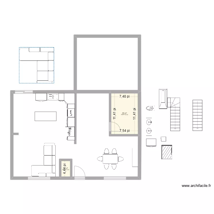 Maison 2. Plan de 