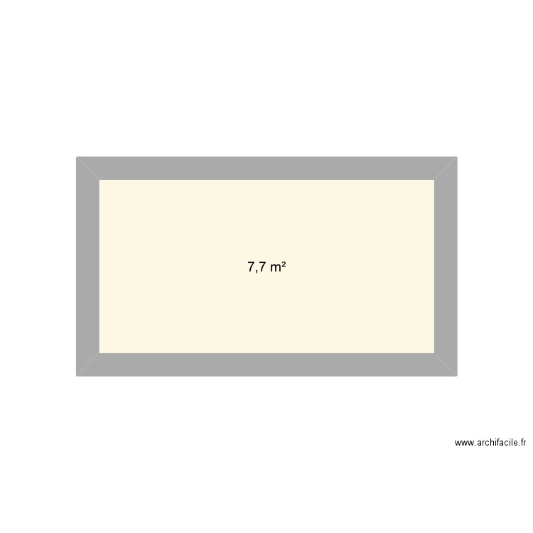 Cuisine. Plan de 1 pièce et 8 m2