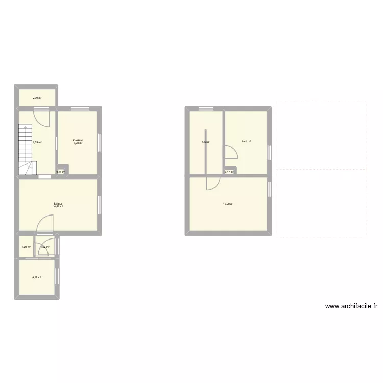 Wittelsheim. Plan de 12 pièces et 75 m²