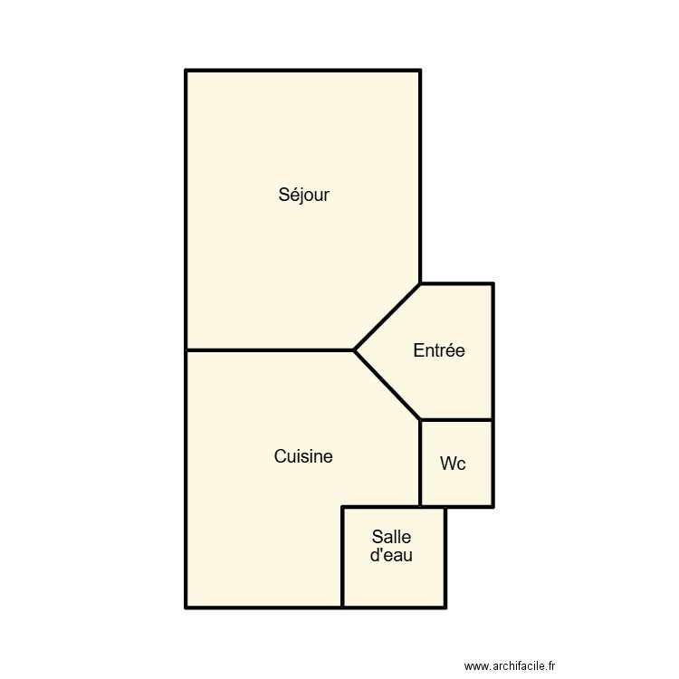 QUIMPER GUEDI. Plan de 5 pièces et 28 m2