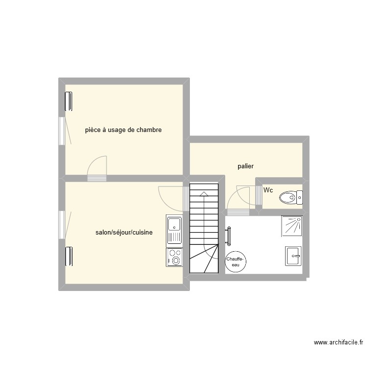 Lys-Lez-Lannoy. Plan de 4 pièces et 8 m2