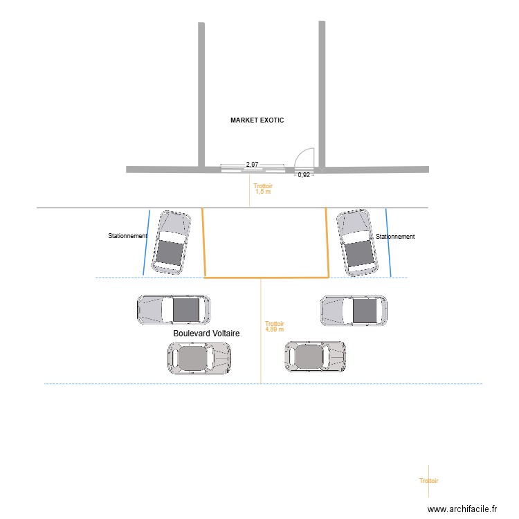 MARKET EXOTIC VF : Cheminement extérieur. Plan de 0 pièce et 0 m2