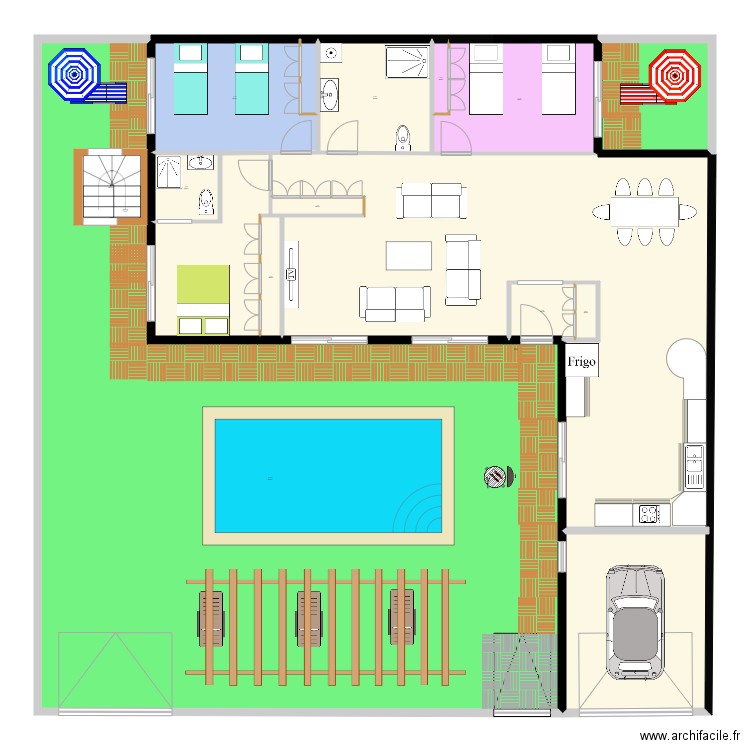 plan villebon 116m2 nouv amenagé ok. Plan de 13 pièces et 301 m2