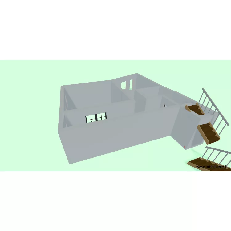 rdc. Plan de 2  et 13 m²