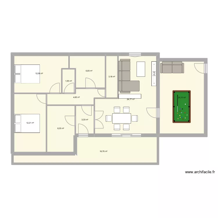 Vassel. Plan de 11  et 115 m²