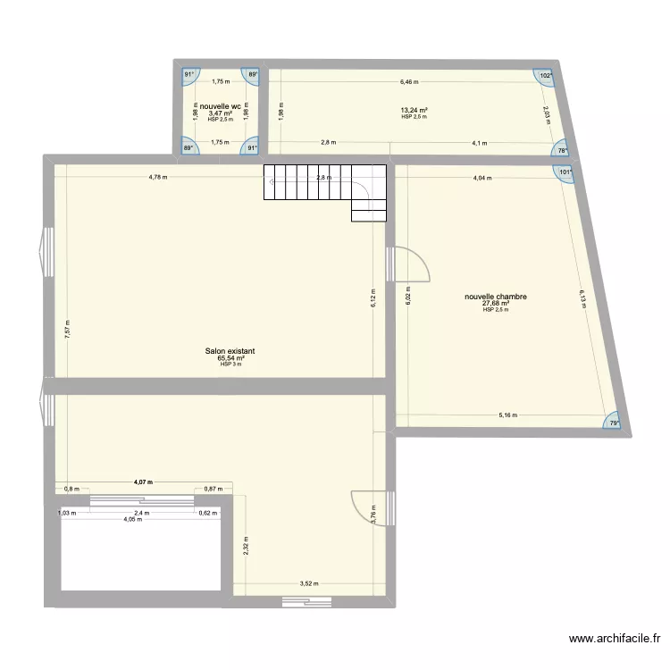 sud. Plan de 4 Pièces et 110 m²