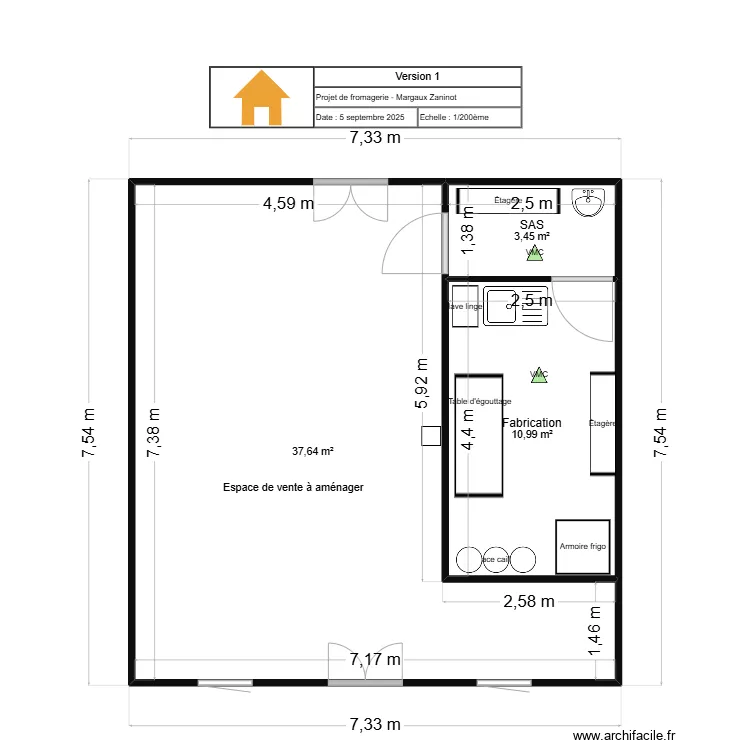 Projet Margaux Zaninot. Plan de 