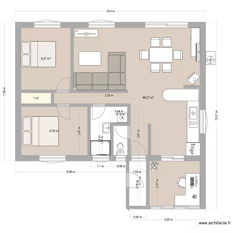 maison riom mamie josse. Plan de 4 et 66 m² maison riom mamie josse. Plan de 4 et 66 m²