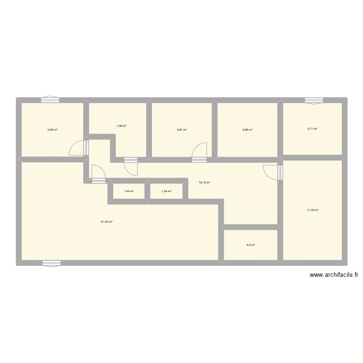 Maison Lozanne bis. Plan de 11 pièces et 132 m2
