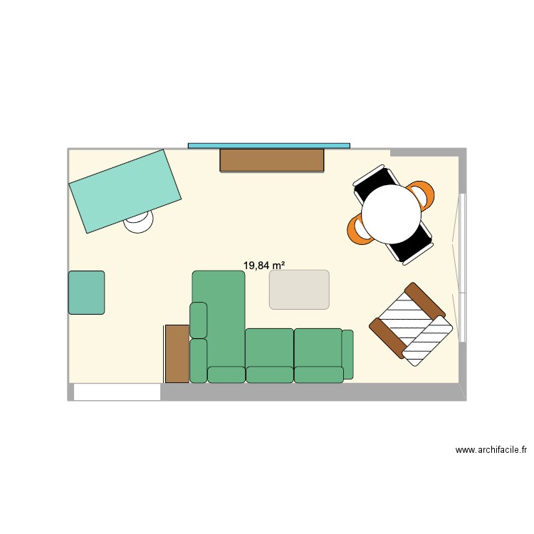 Salon hiver. Plan de 0 pièce et 0 m2