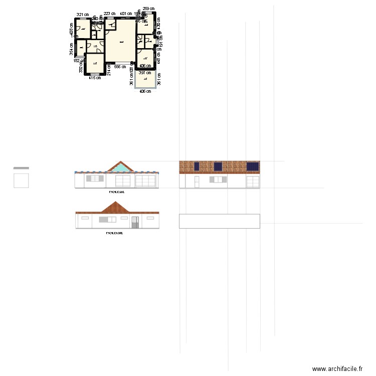 Renée. Plan de 13 pièces et 138 m2