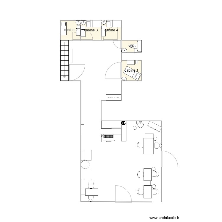 INSTITUT BANNELIER. Plan de 6 pièces et 5 m2