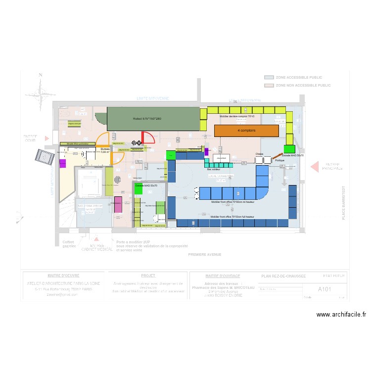 Pcie RDC v26/11/25 bis. Plan de 1 pièce et 6 m2