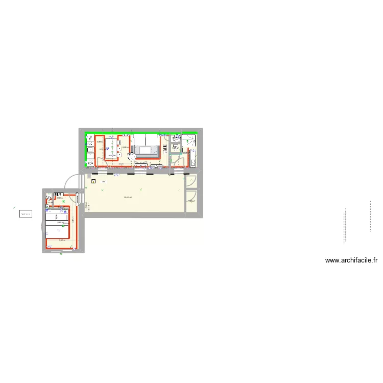 AppartEnsues V1.1. Plan de 12  et 62 m²