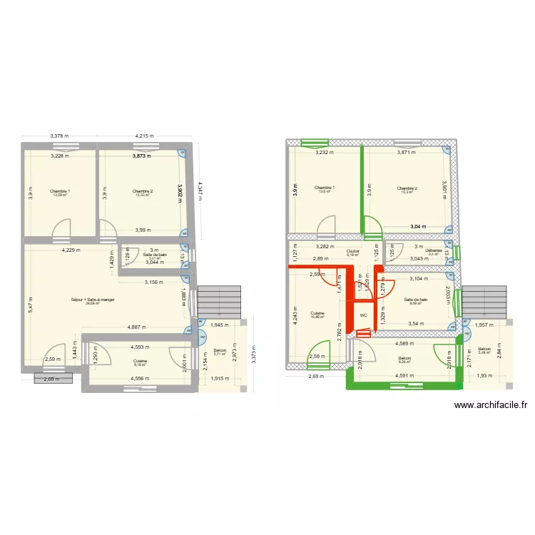Plan Mahdia v2 280126. Plan de 15  et 149 m²