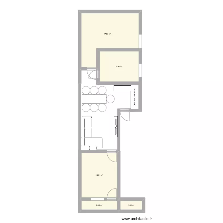 maison. Plan de 5  et 42 m²