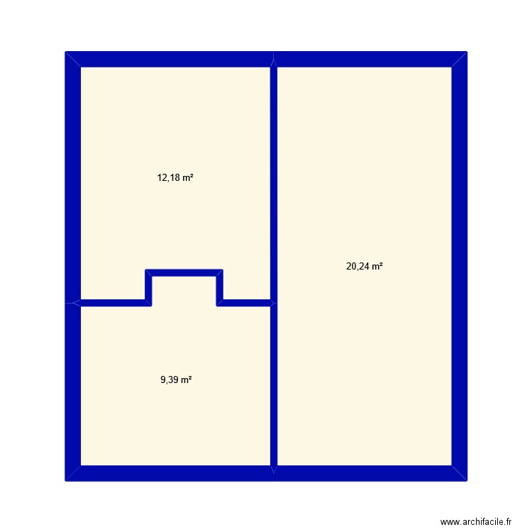 Maison guilvinec. Plan de 3 pièces et 42 m2