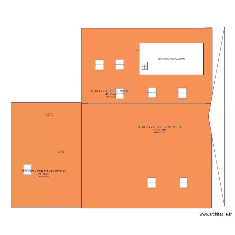 IMMEUBLE 132 - APRES TRAVAUX. Plan de 