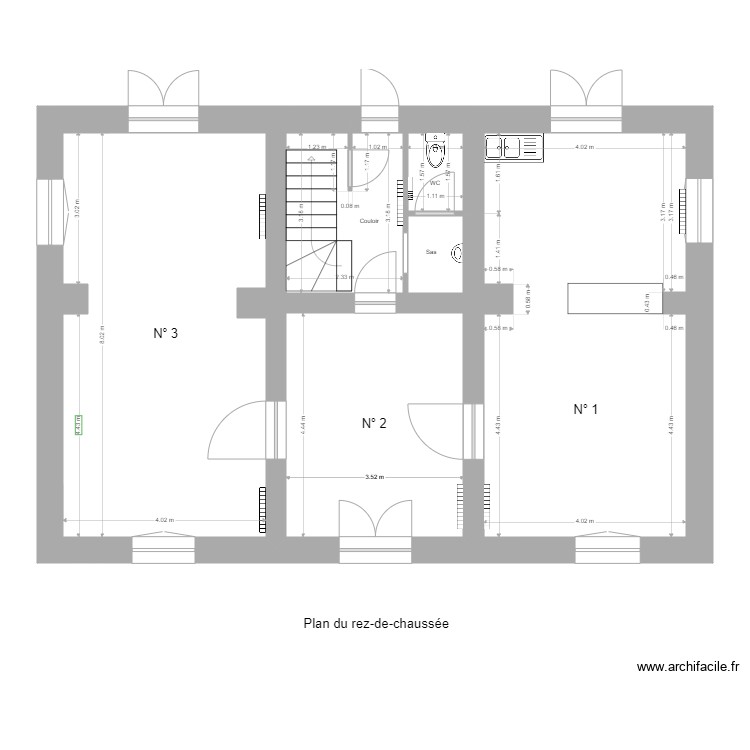 Maison club - Comptoir. Plan de 0 pièce et 0 m2