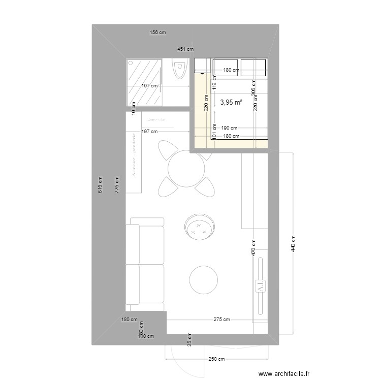 LOT 3.1 Saint Etienne de Tinée.. Plan de 1 pièce et 4 m2