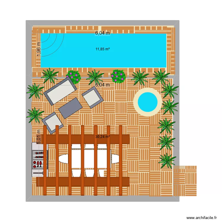 ext terrasse. Plan de 2 et 42 m² ext terrasse. Plan de 2 et 42 m²