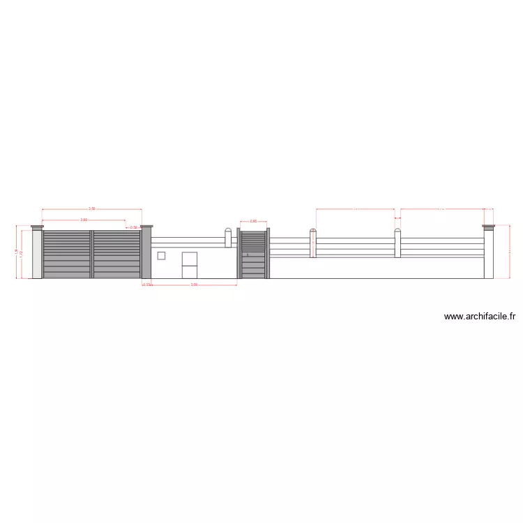 projet ACF-1 mur modifi&eacute;. Plan de 
