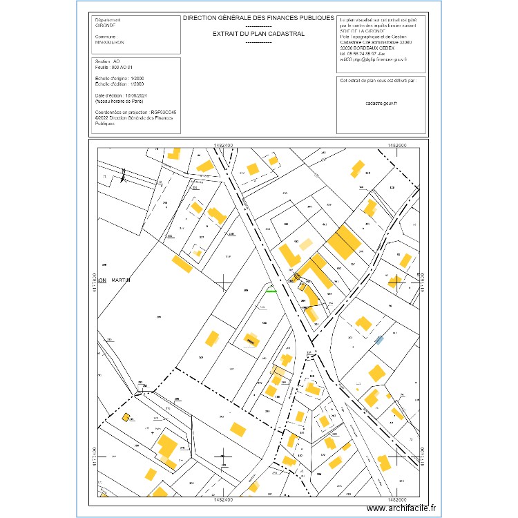 plan de masse. Plan de 0 pièce et 0 m2