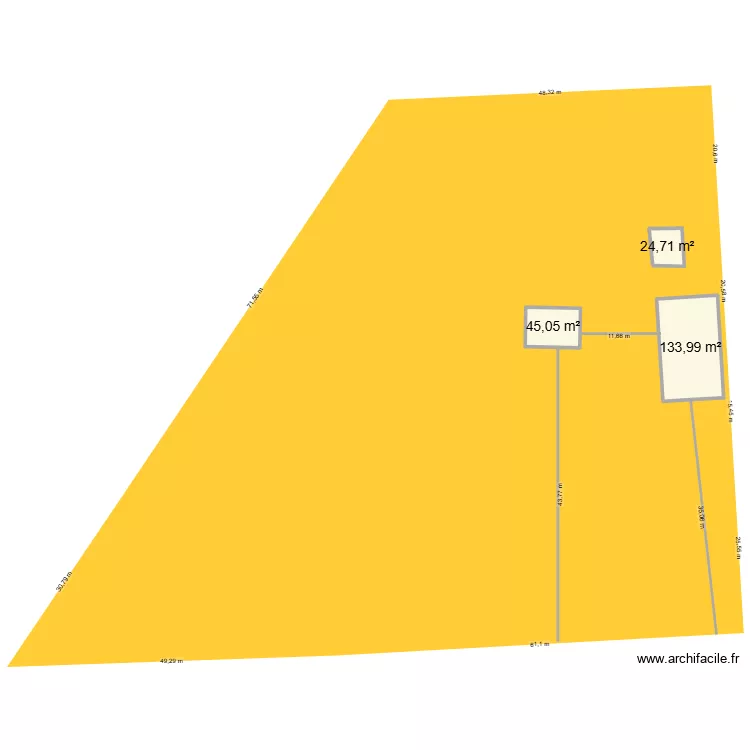 lubec cadastre. Plan de 3  et 204 m²