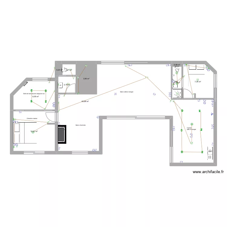 Les citronniers. Plan de 10  et 101 m²