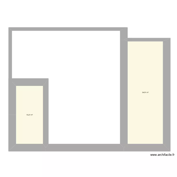 Batiment. Plan de 2  et 50 m²