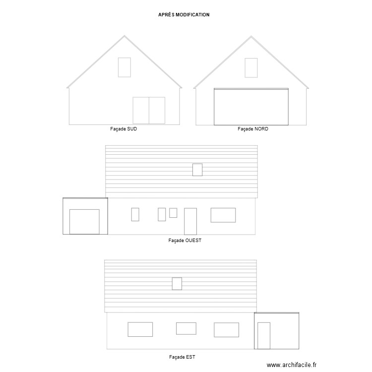 REBER - PLAN DE FACADE - APRES. Plan de 0 pièce et 0 m2