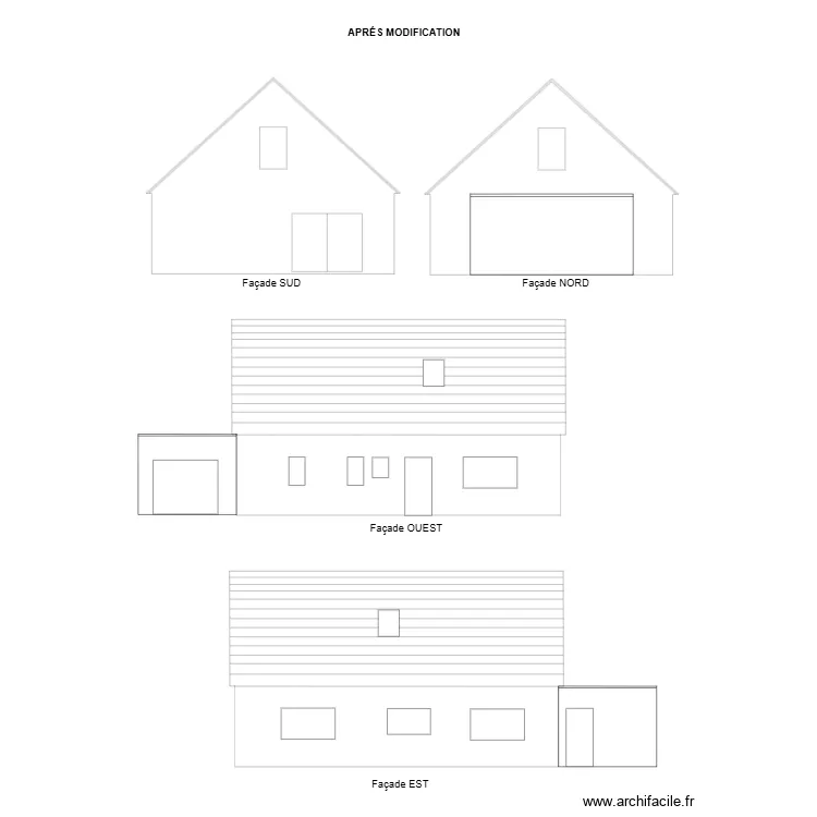REBER - PLAN DE FACADE - APRES. Plan de REBER - PLAN DE FACADE - APRES. Plan de