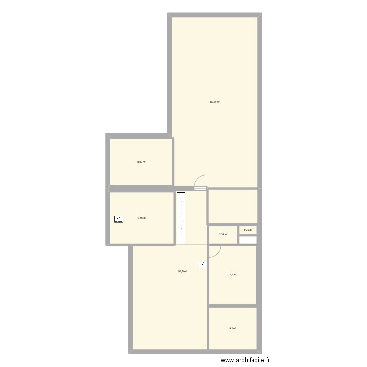 montrevel 2. Plan de 8 pièces et 169 m2