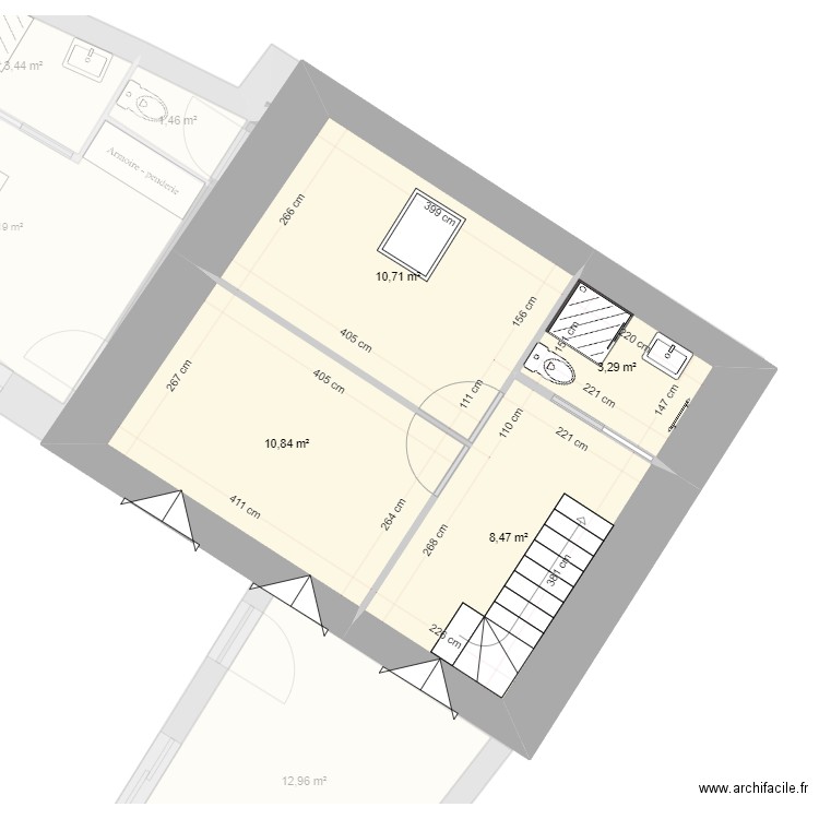 Projet Cintre. Plan de 10 pièces et 93 m2