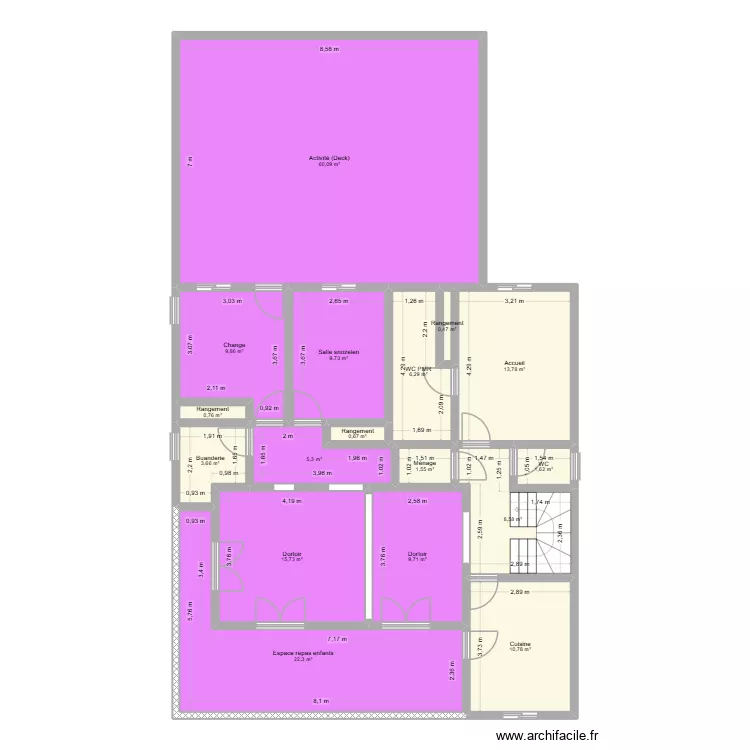 plan besson gosier - r&eacute;partition. Plan de 23  et 244 m²