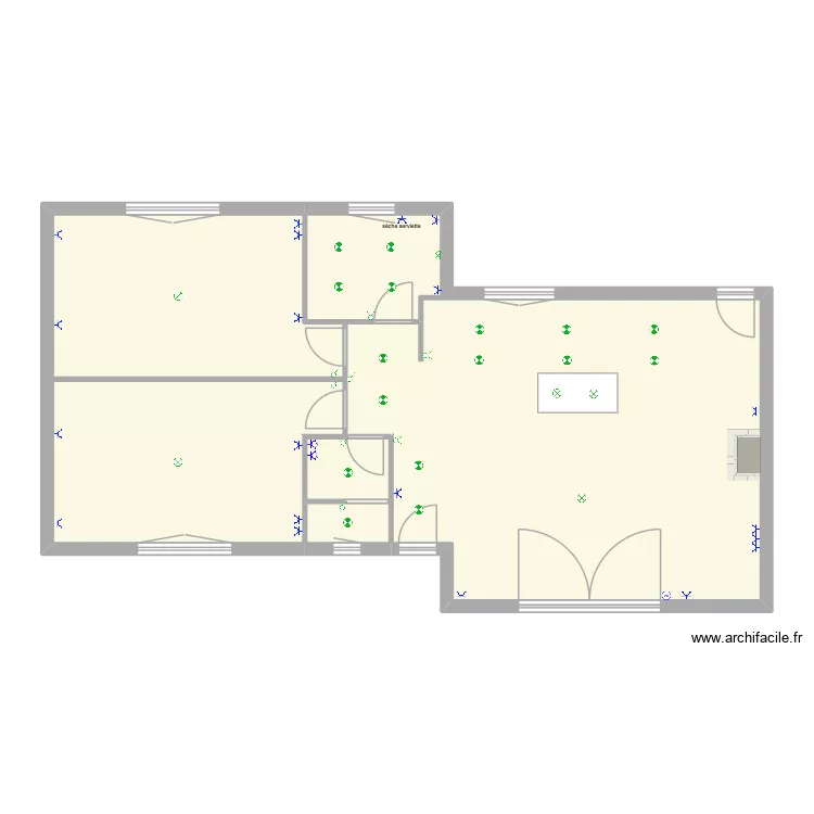 mar venelles. Plan de 4  et 98 m²