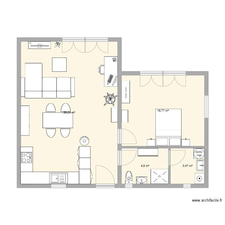 Fully. Plan de 0 pièce et 0 m2