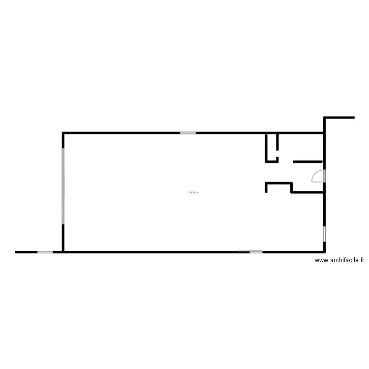 Patrick Philippeville salon. Plan de 1 pièce et 134 m2