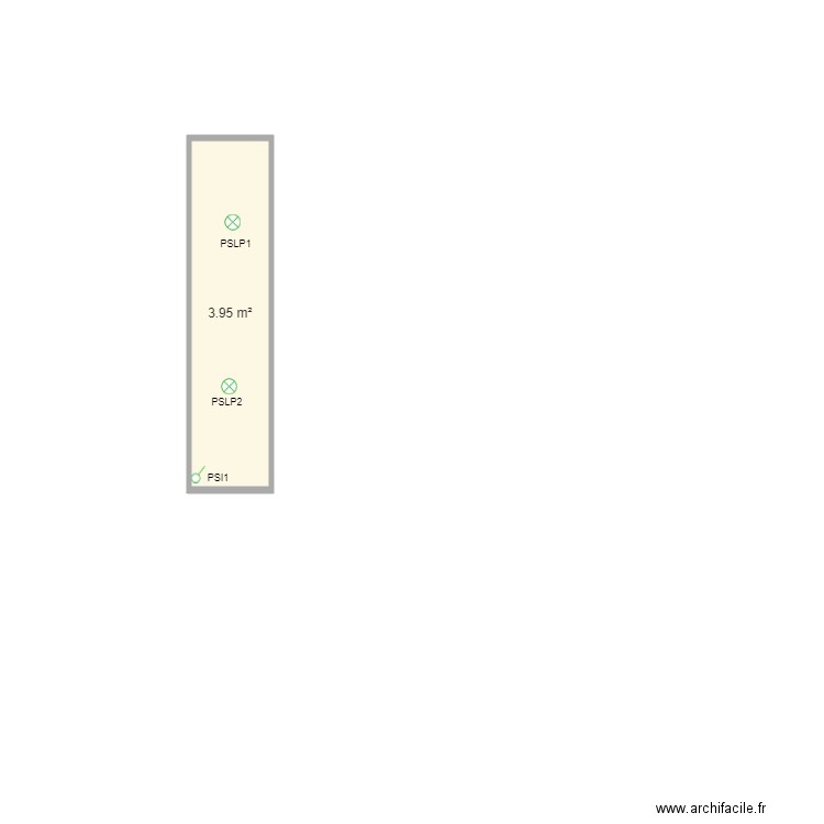Pièce Secrète1. Plan de 1 pièce et 4 m2