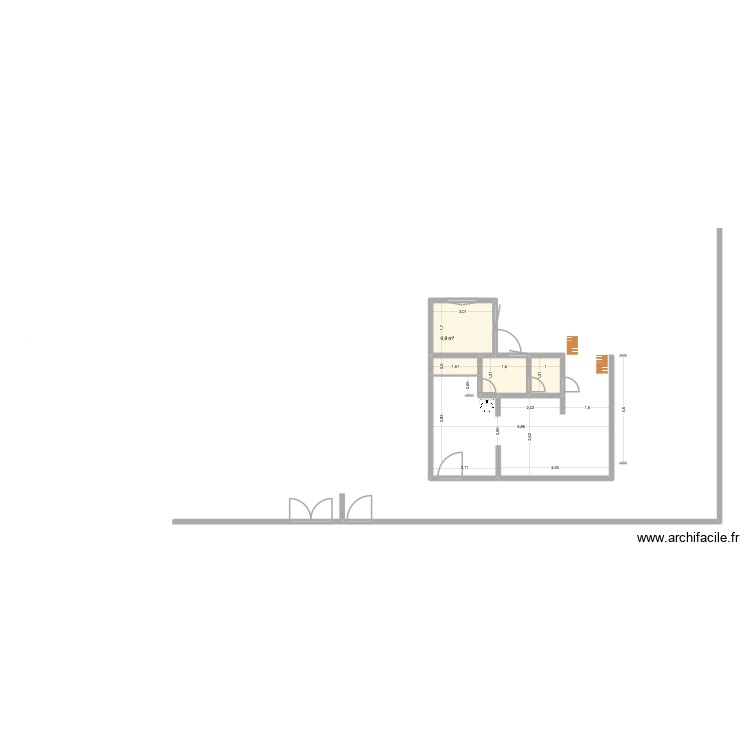 SAS sanitaire. Plan de 0 pièce et 0 m2 SAS sanitaire. Plan de 0 pièce et 0 m2