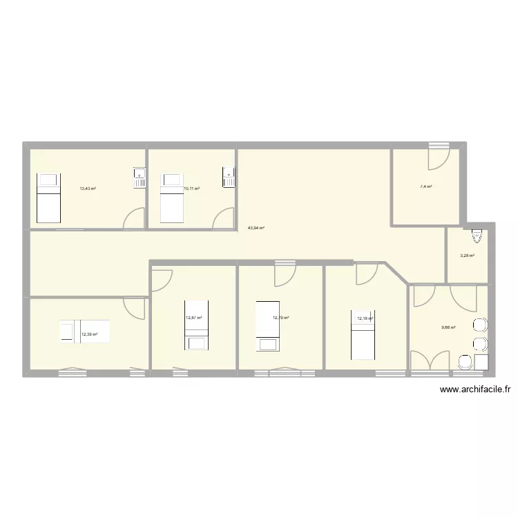 Cabinet Saint di&eacute; V1. Plan de 10  et 138 m²
